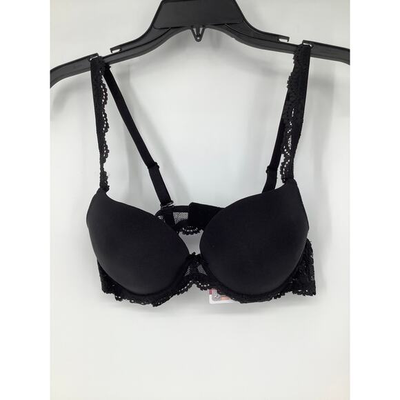 Magic Bodyfashion Women's 34B Black Luxury Gel Bra Underwire Lace Trim G28-7 - Picture 2 of 6